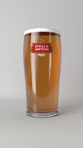 pint glass beer 3D