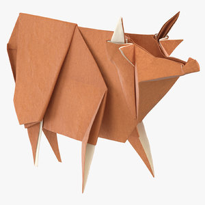 cow origami model