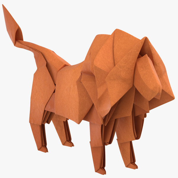 ライオンの折り紙3dモデル Turbosquid