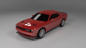 3D dodge challenger car