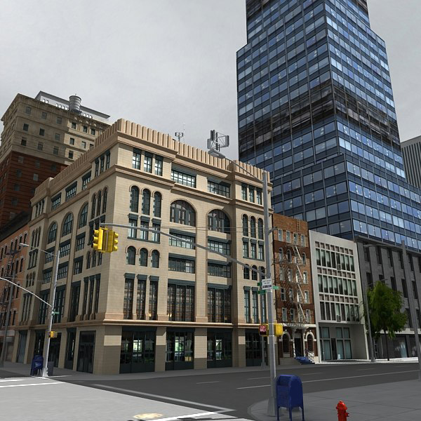 nyc 50 buildings 3d model