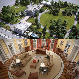 washington dc white house 3D