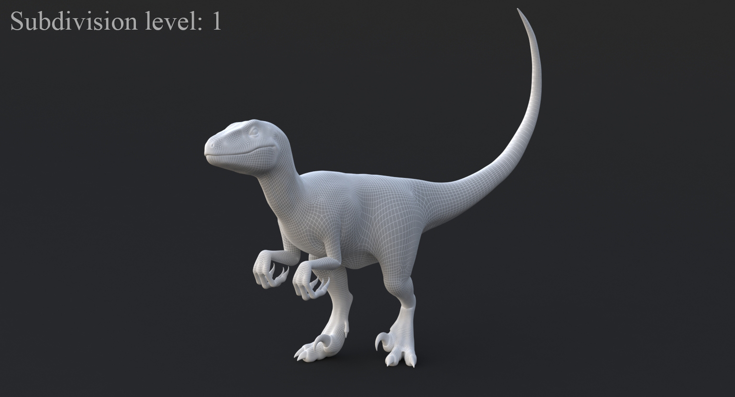 realistic velociraptor rigged raptor 3d max