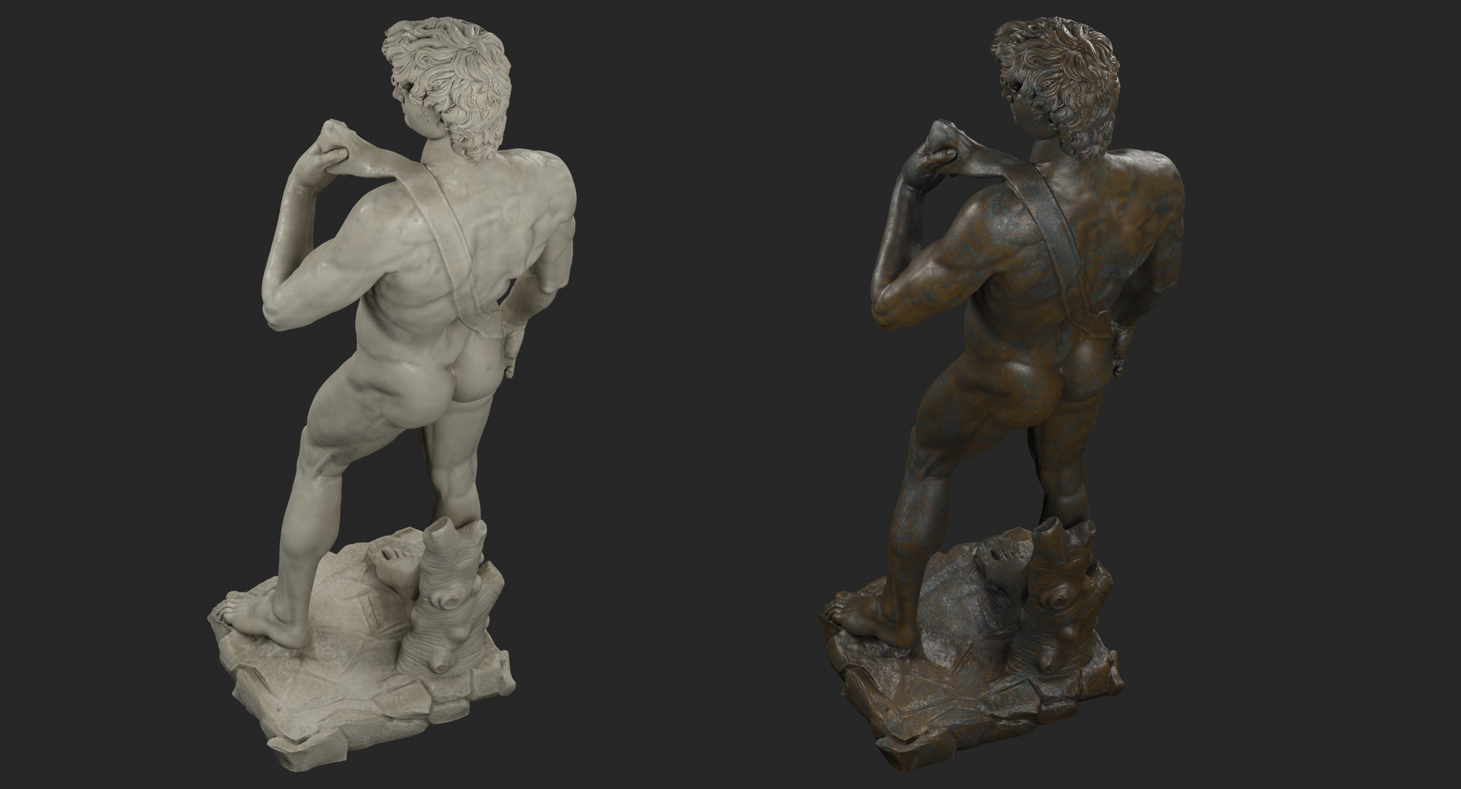 statue david michelangelo model