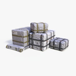 3D cargo box pallet model
