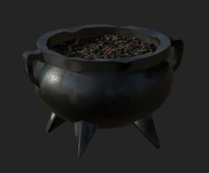 old cauldron 3D