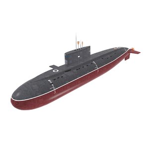 3D russian kilo class submarine