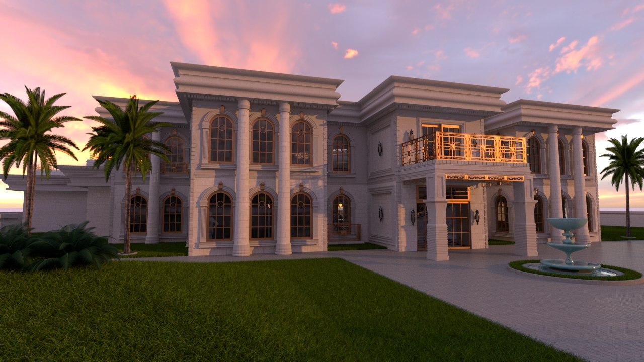 3D classic mansion la model - TurboSquid 1342817