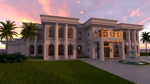 3D classic mansion la model