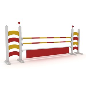 horse jump obstacle 3D