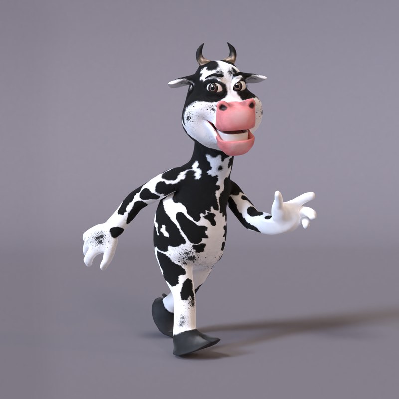 3D model stylized humanoid cow TurboSquid 1342856