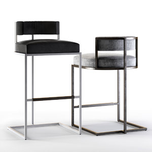 wayne bar stool counter 3D model