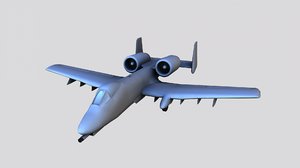 3D a-10a thunderbolt ii