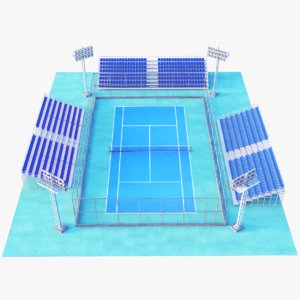 tennis court 3D model