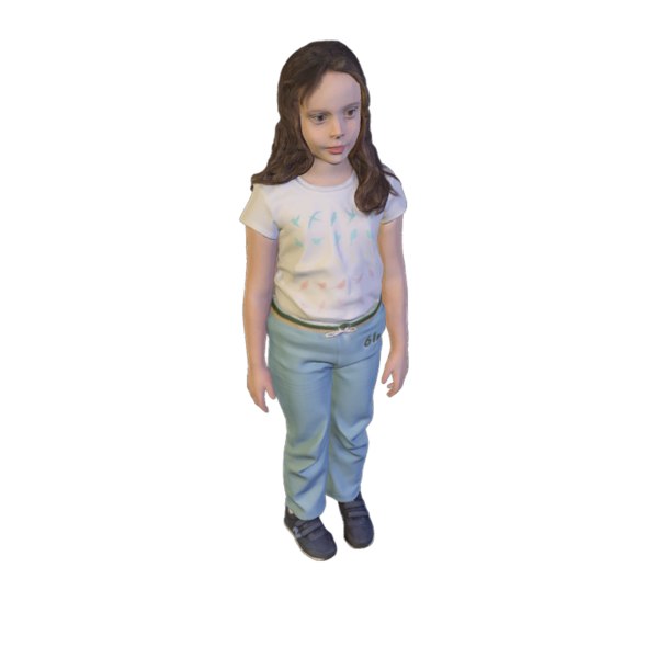 scanned girl standing 3D model