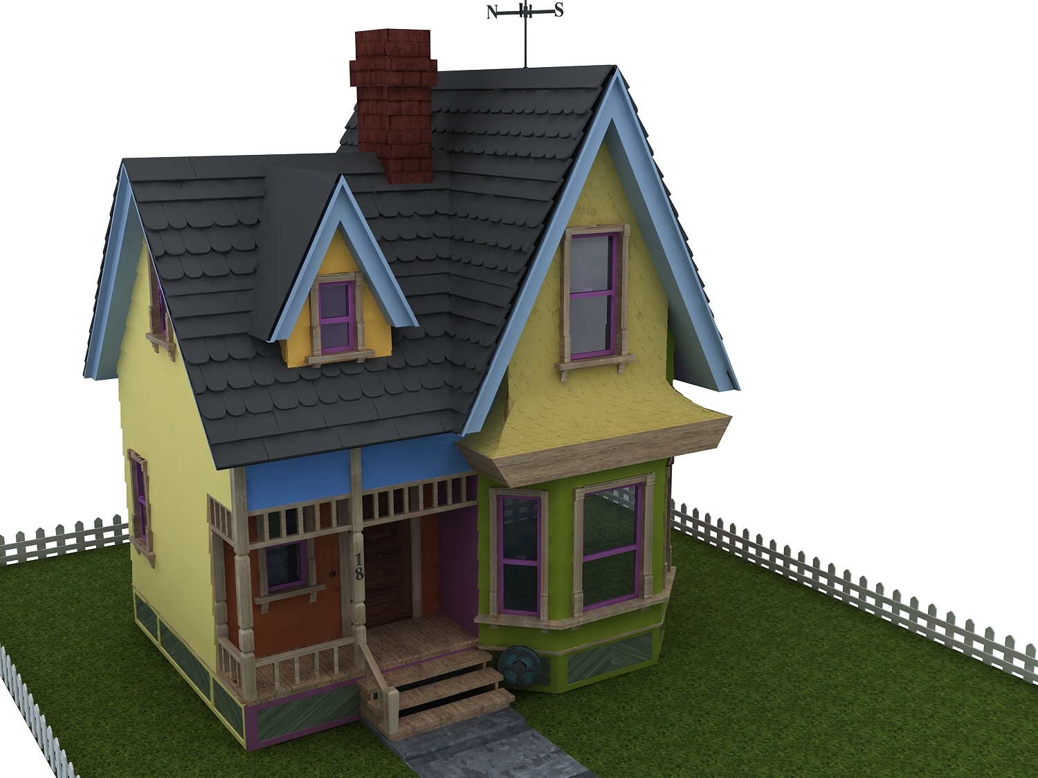 House Of Up Zeichentrickfilm 3d Modell Turbosquid 1343284