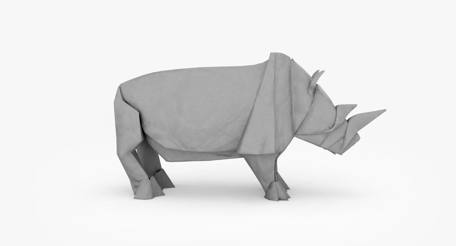 犀牛折纸3d模型