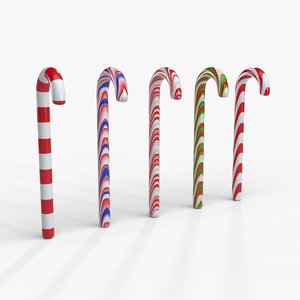 candy cane 3D model