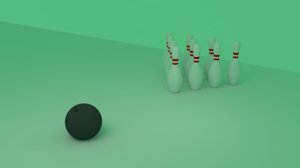 3D bowling ball pin