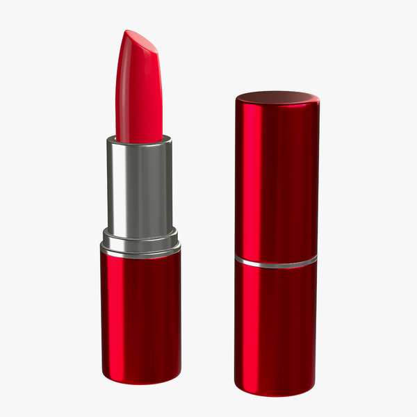 3D lipstick lip red model