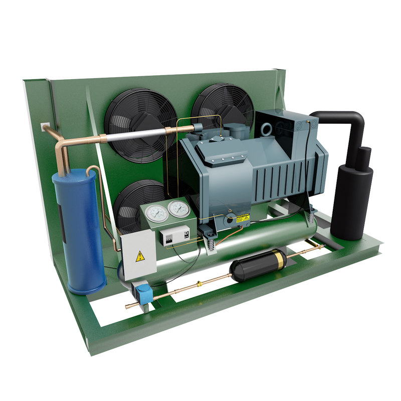 3D compressor condenser machine model TurboSquid 1341118
