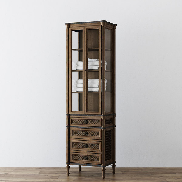 3d Model Tall Bath Cabinet Louis Xvi 3d Model Tall Bath Cabinet Louis Xvi, Louis Xvi Cabinet