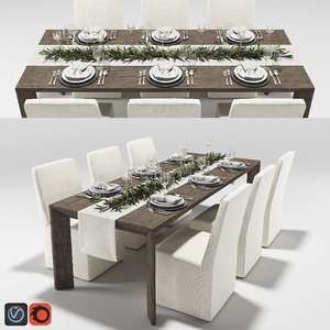 3d model arles dining table