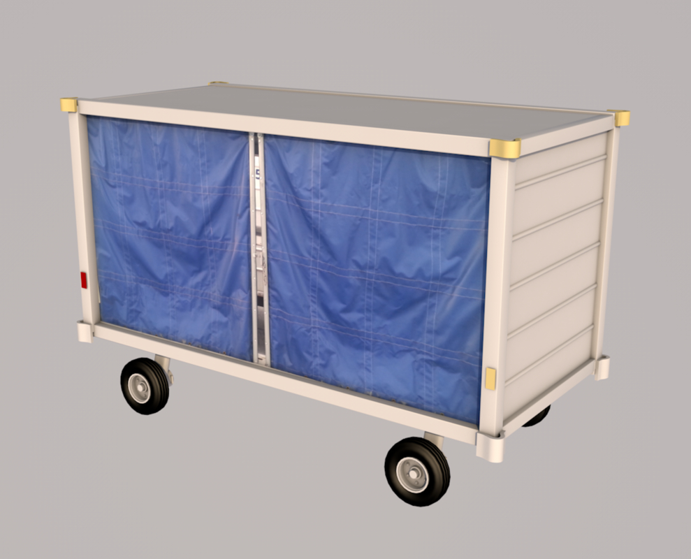 3d baggage cart