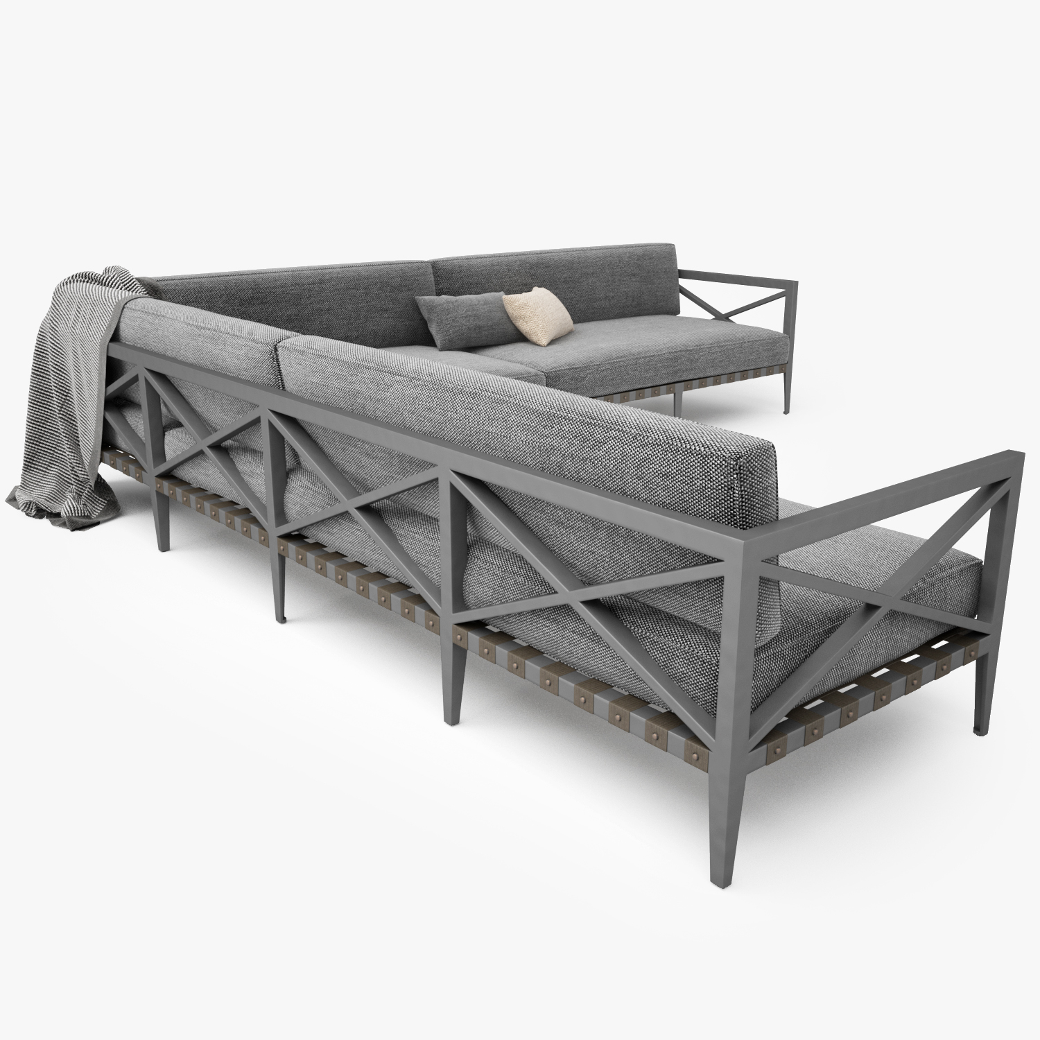 3d restoration hardware mustique sofa