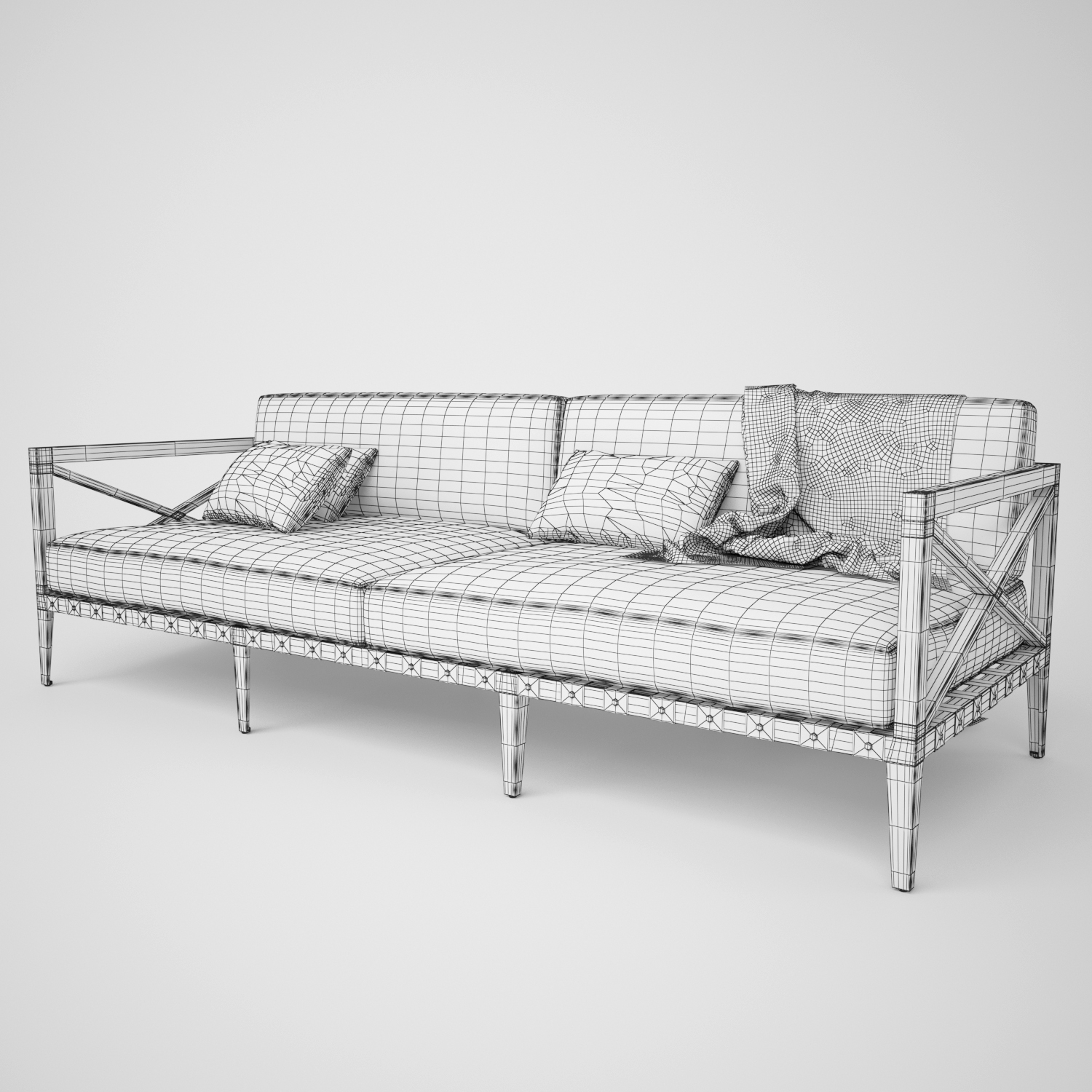 3d restoration hardware mustique sofa