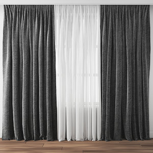 curtain fabric interior 3D model
