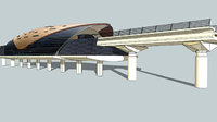 Dubai metro 3d model