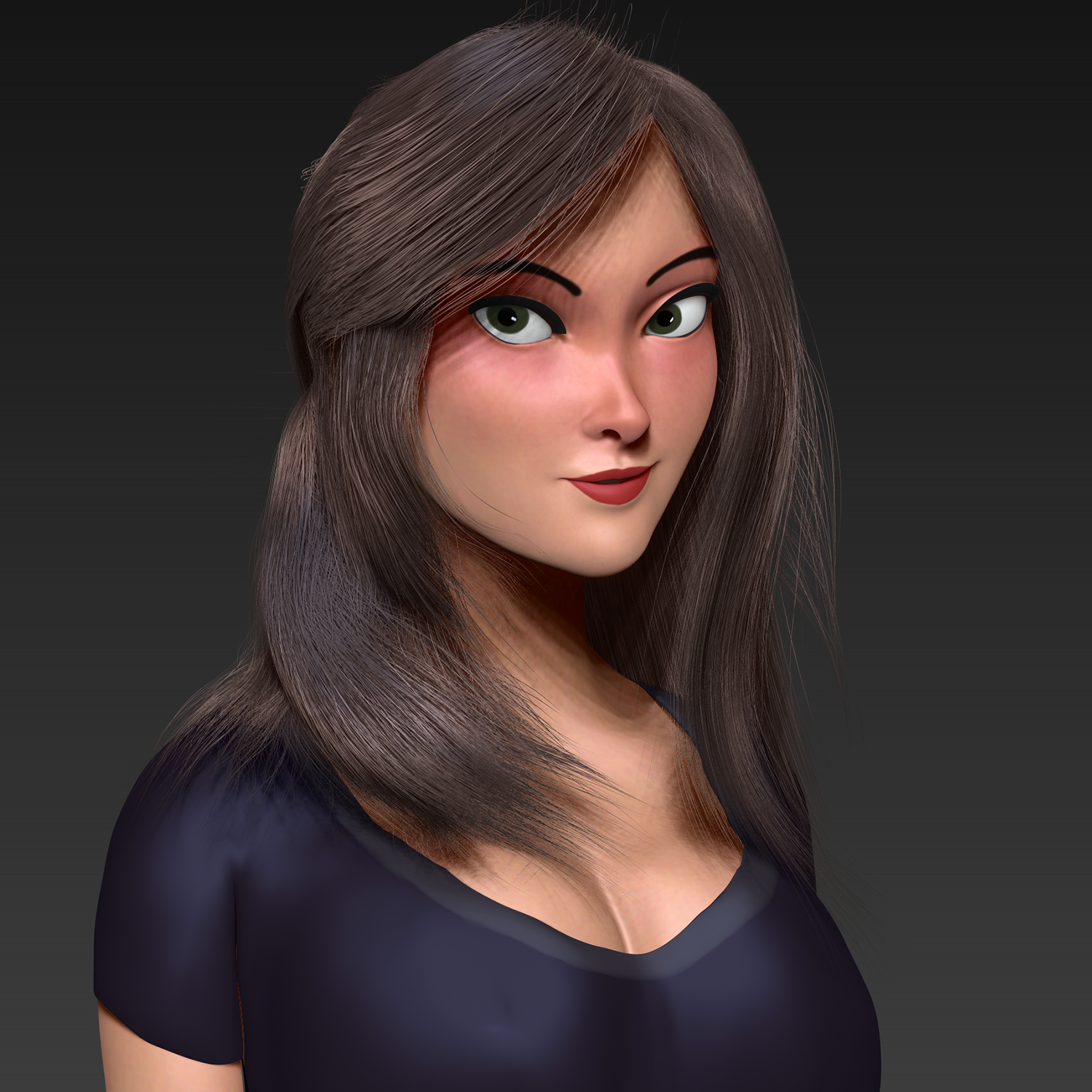 Girl Character 3d Model Turbosquid 1343925