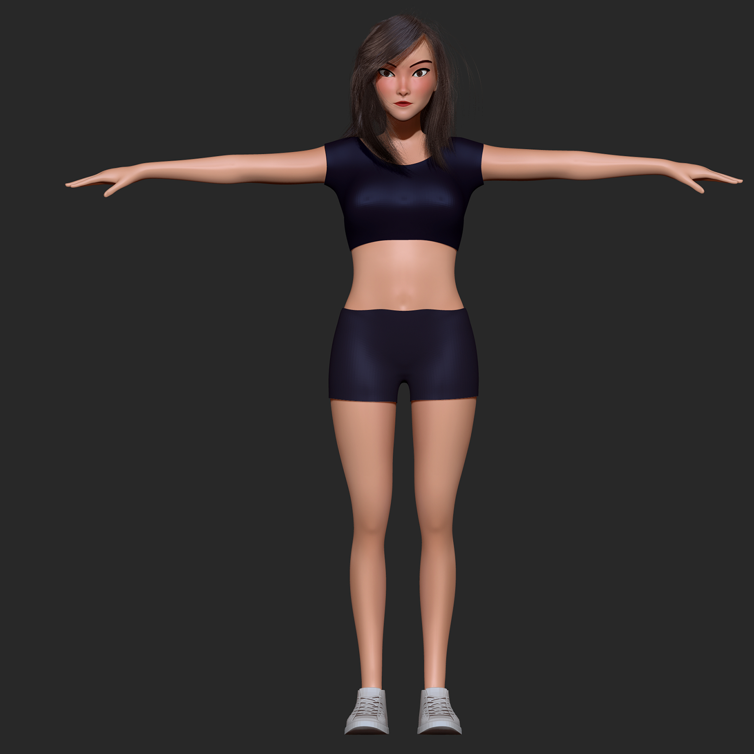 Girl Character 3d Model Turbosquid 1343925