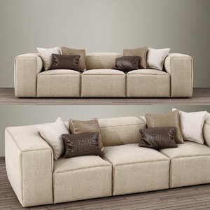 3d fulham upholstered left-arm sofa chaise