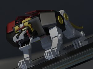 3D black lion voltron