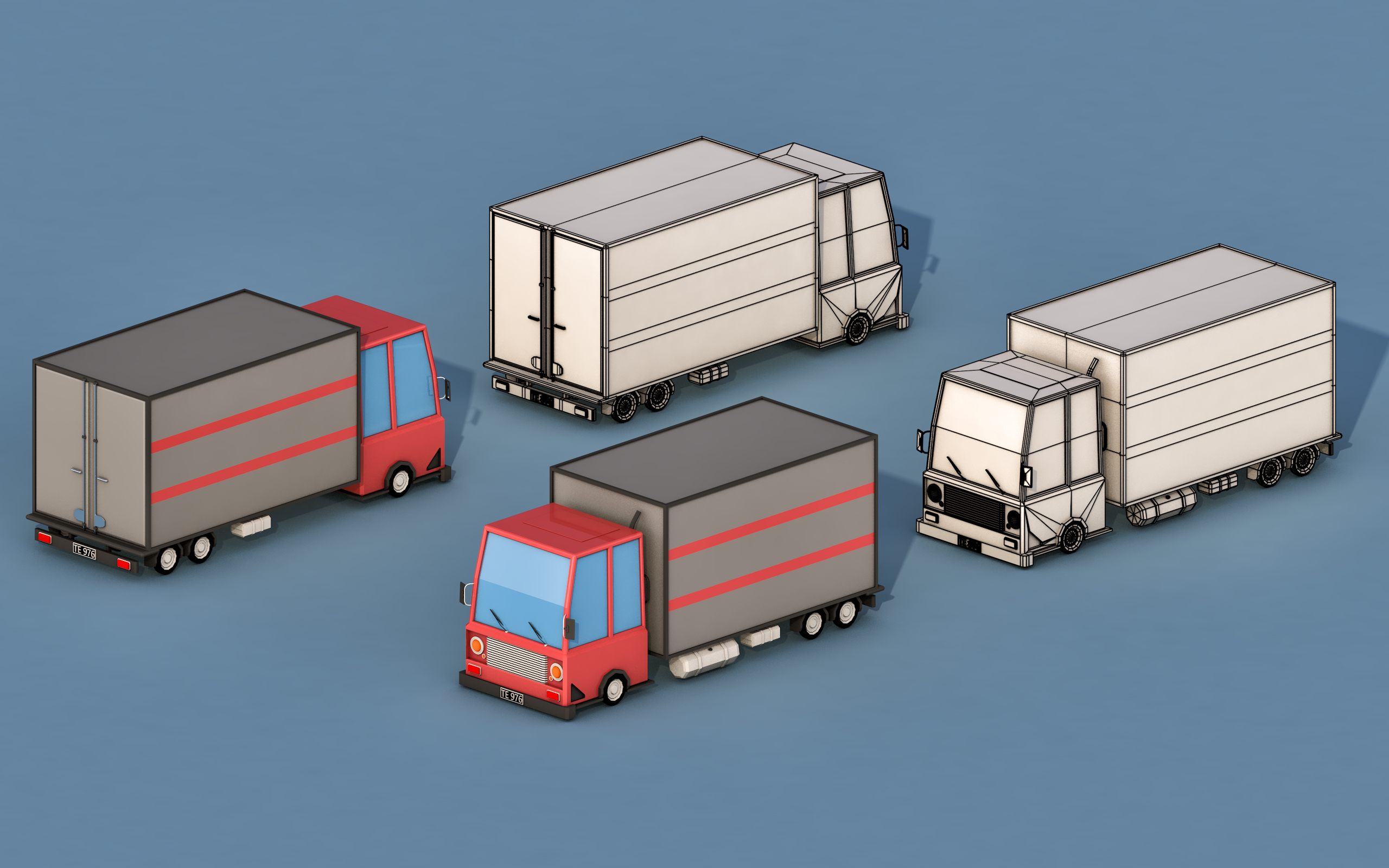 卡通运输车3d模型