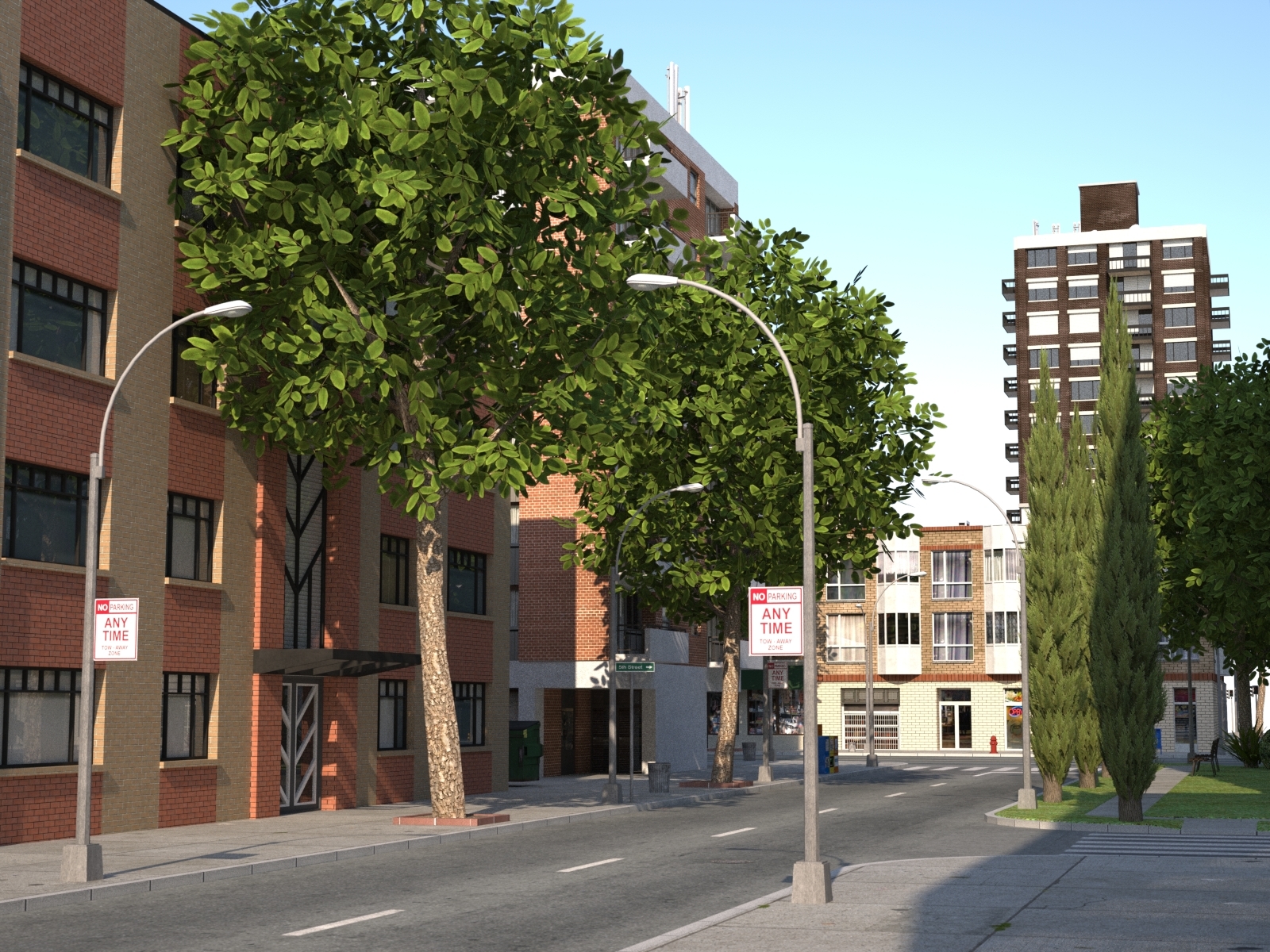 镇与郊区3d模型