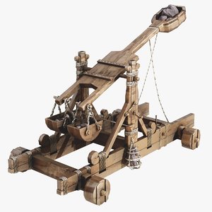 old catapult 3d model