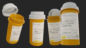 painkillers pbr pills 3D model