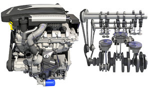 3D model v6 engine