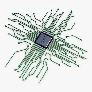 electronic circuit v 4 3D model