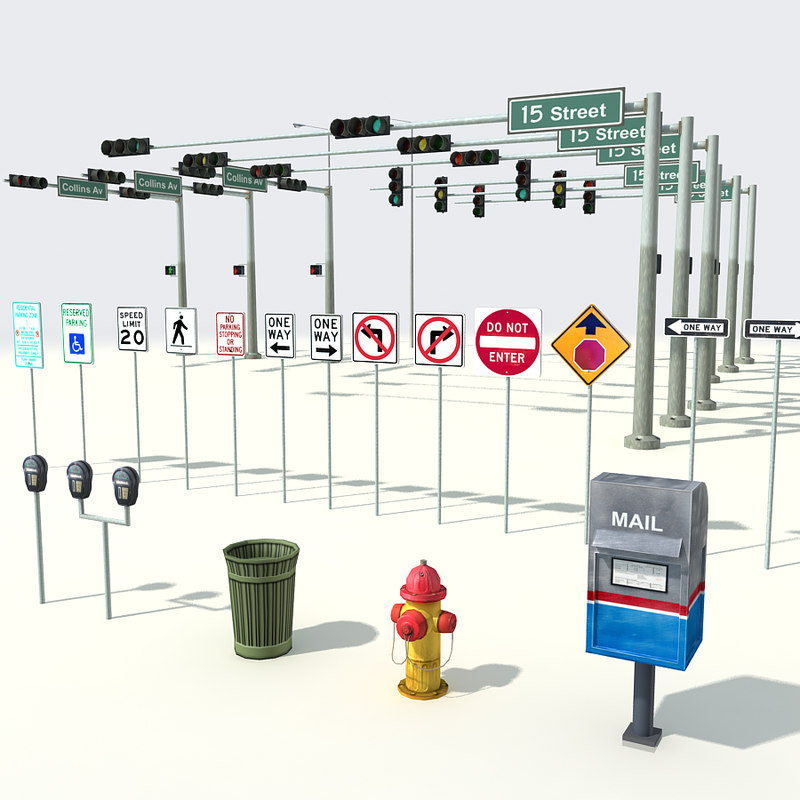 3ds max street elements