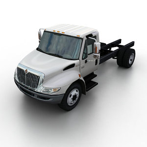 3d model international durastar truck chassis
