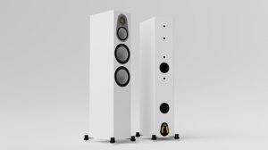 monitor silver 300 speakers 3D model