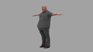 fat guy crowd 3D model