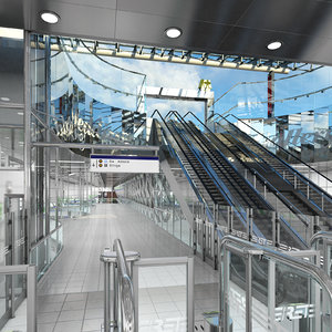 3D地铁车站地铁