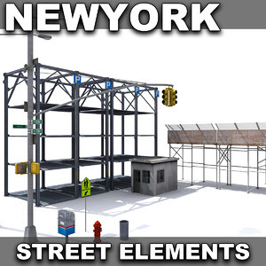 newyork street elements 3d model