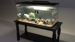 3D home fish aquarium