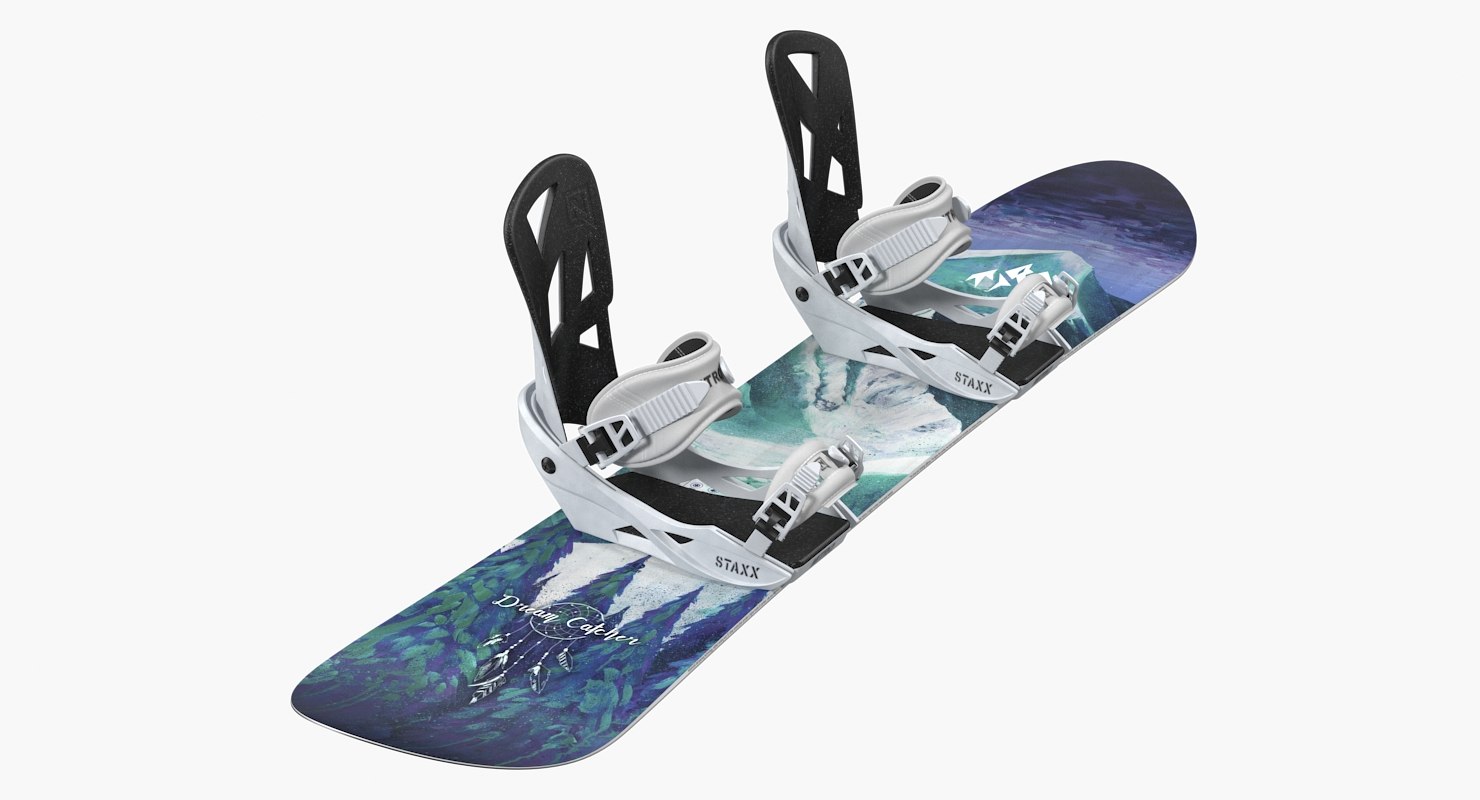 Snowboard jones staxx bindings 3D model TurboSquid 1344704
